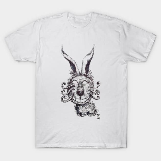 Wierd Rabbit Art T-Shirt by IVNK